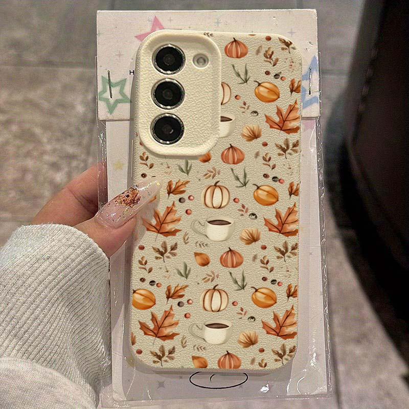 Coffee&Tea House Menu - 秋のカボチャコーヒーイラストケース Samsung A56ケース Galaxy A16 A36