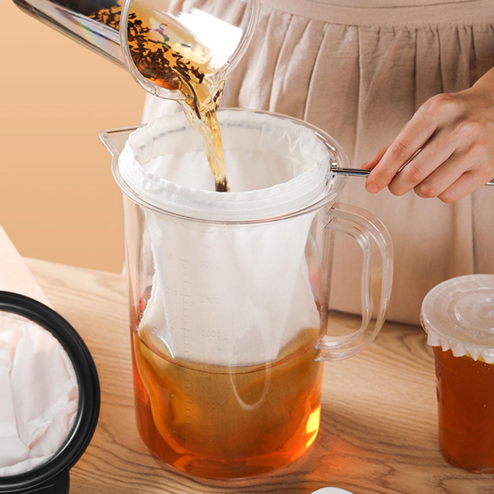 Coffee Tea Thai - タイ茶用ファインメッシュストレーナーバッグ多機能洗える取り外し可能なコーヒーストレーナー（オイル、牛乳、ジュース、豆乳用）家庭用