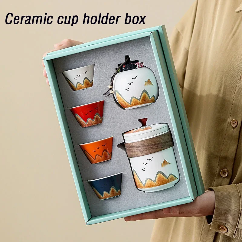 Coffee Tea Sugar Set - セラミックティーカップ,磁器ティーポット,エスプレッソカップ,セラミックコーヒーマグ,ギフトボックス,1セット