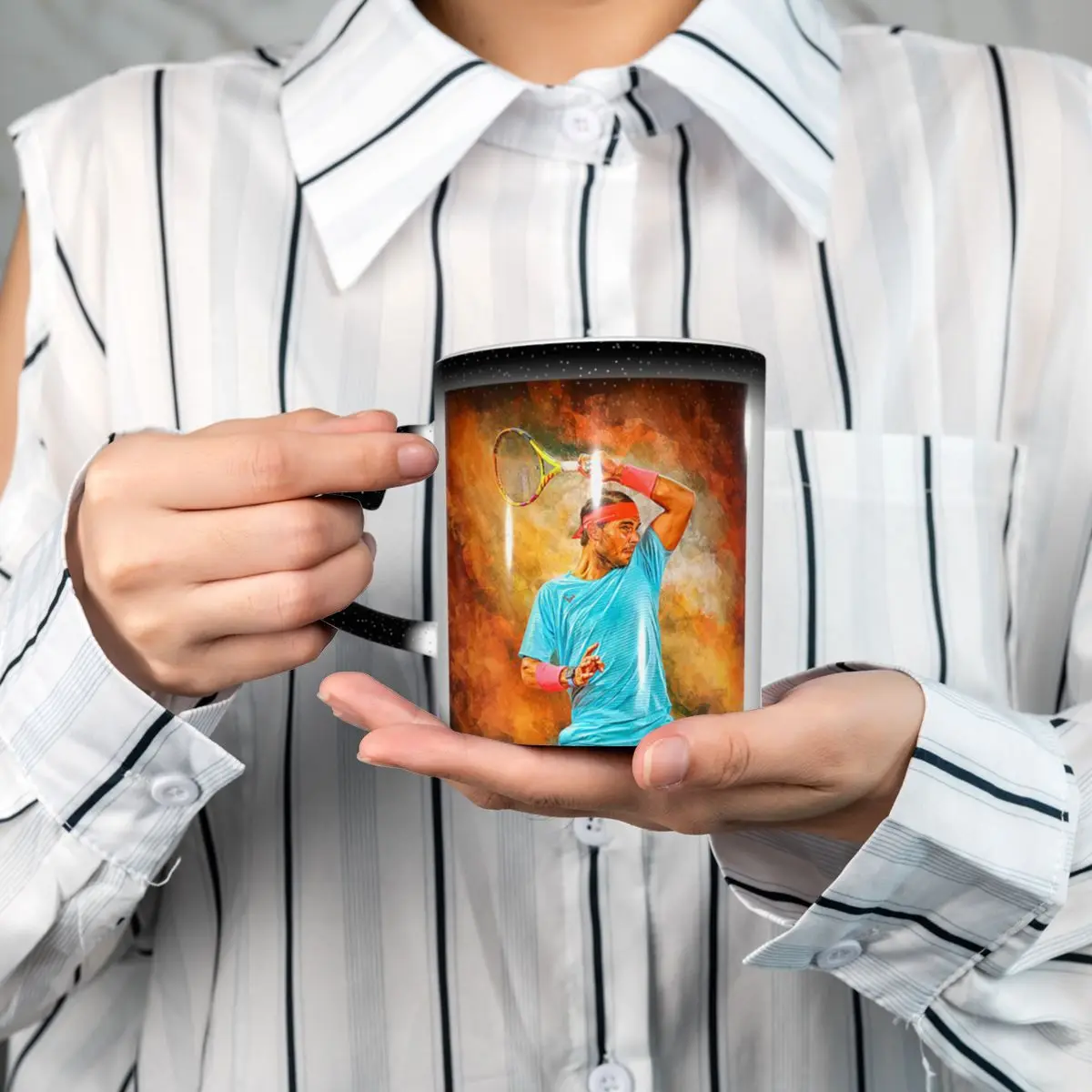 Wallpaper Coffee And Tea - 壁紙ラファエル・ナダルマグ面白いセラミックコーヒーカップティーマグミルクカップドリンクウェア友人へのギフト