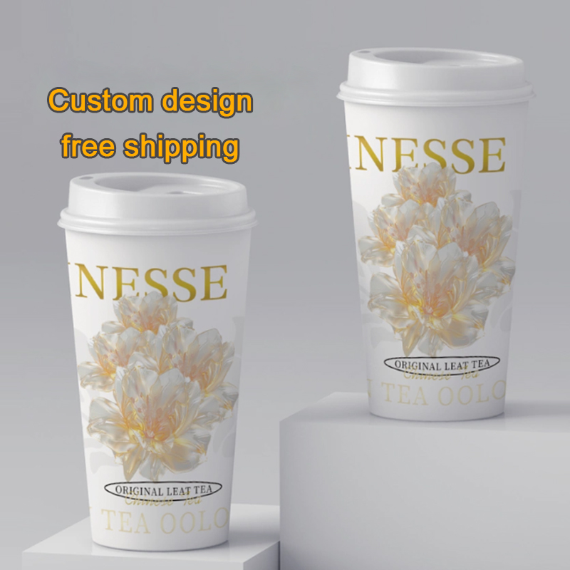 Coffee Tea Paper Cups - 使い捨ての紙コップ,ファーストフード,牛乳,コーヒー,ホットドリンク,紅茶,パーソナライズされたロゴ