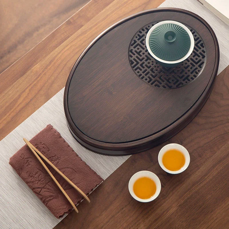 天然竹トレイ、ティーテーブル木製トレイ、カンフーティーセット - Bamboo Tea Tray のレビューと価格