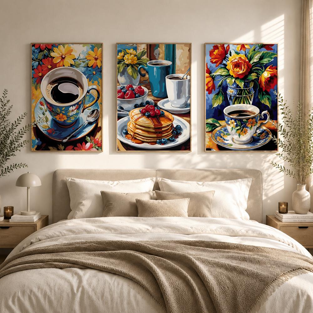 アフタヌーンティーコーヒーカップポスターHDアート粘着壁防水 - Wallpaper Coffee And Tea のレビューと価格