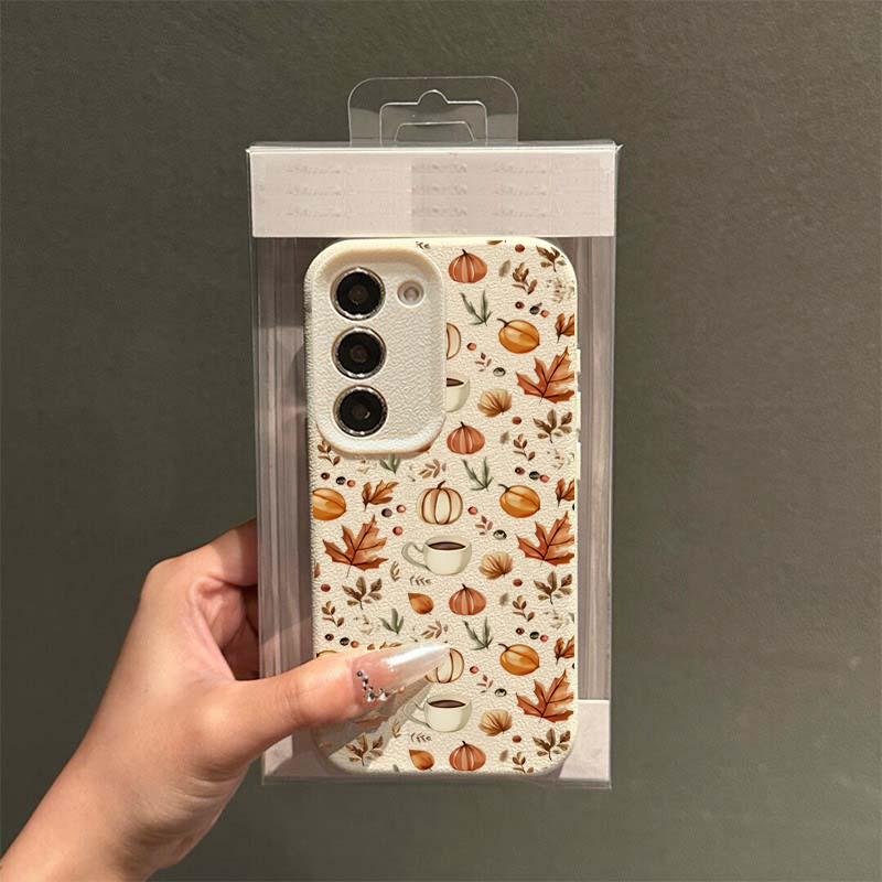秋のカボチャコーヒーイラストケース Samsung A56ケ - Coffee&Tea House Menu のレビューと価格