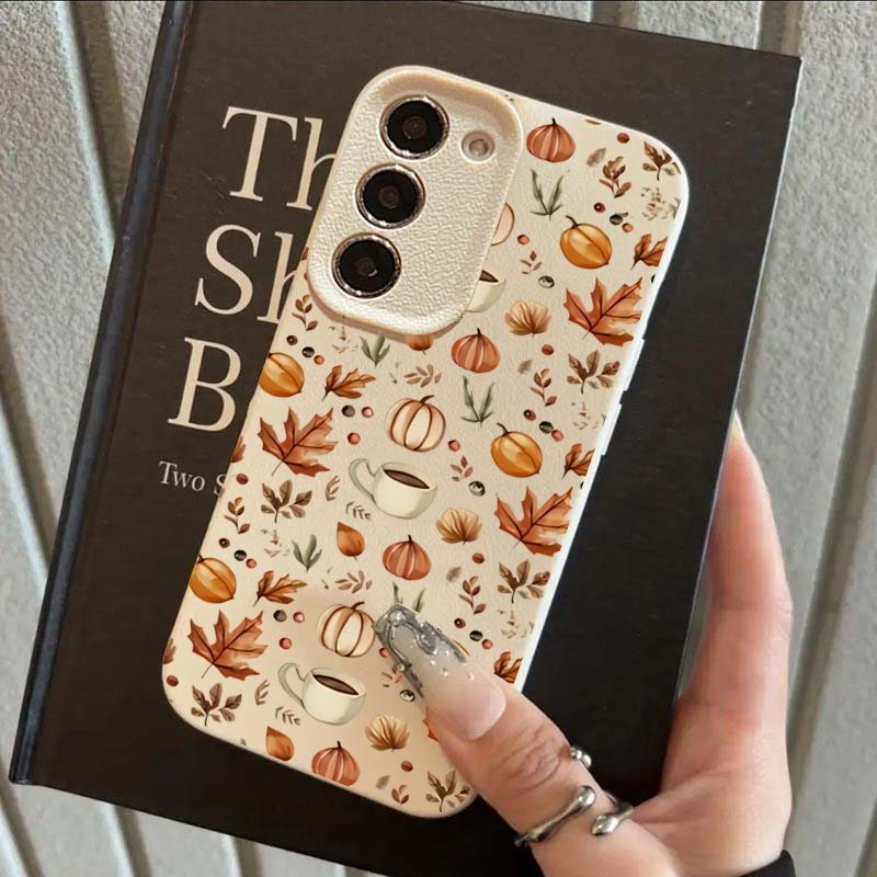 秋のカボチャコーヒーイラストケース Samsung A56ケ - Coffee&Tea House Menu のレビューと価格