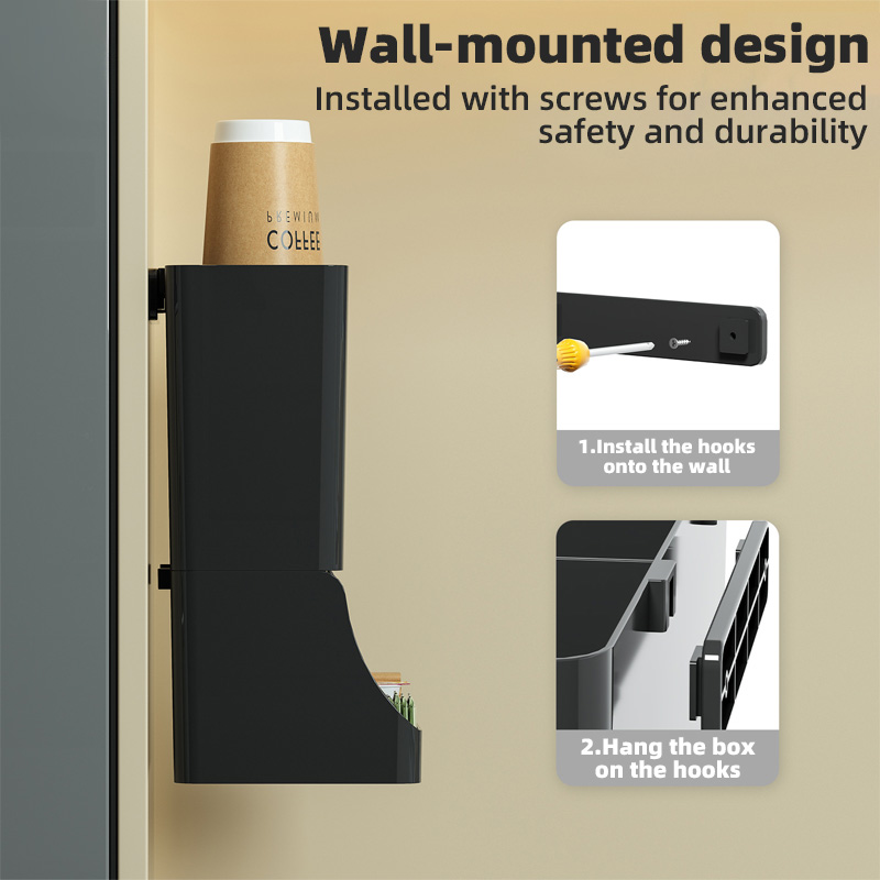紙カップ収納ボックス、家庭用黒色包装カップホルダー、コーヒー - Wallpaper Coffee And Tea のレビューと価格