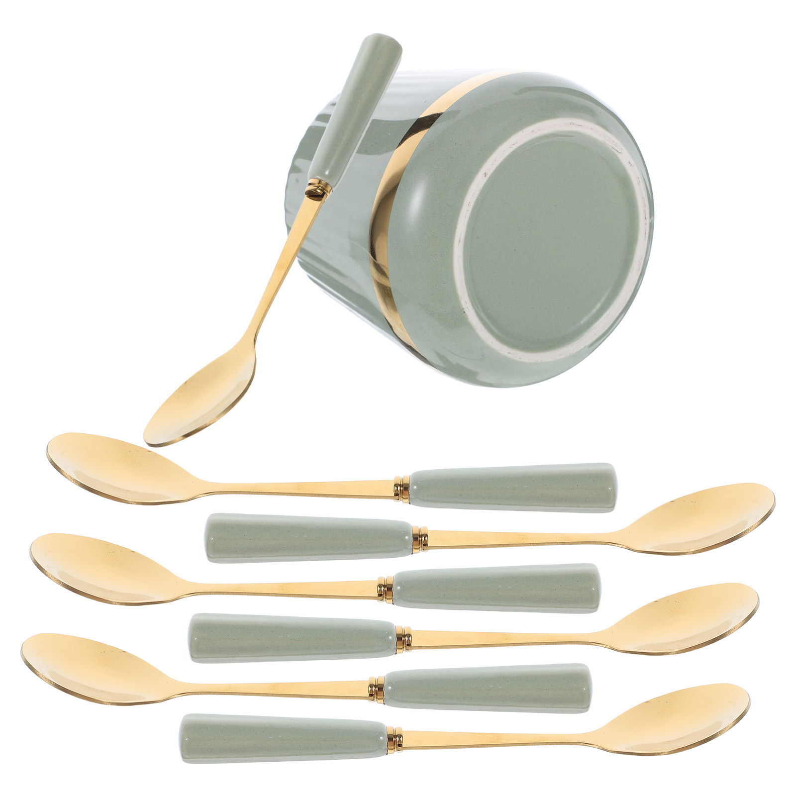7個入りコーヒースプーンセット ミニデザートスプーン ステン - Coffee Tea Sugar Set のレビューと価格