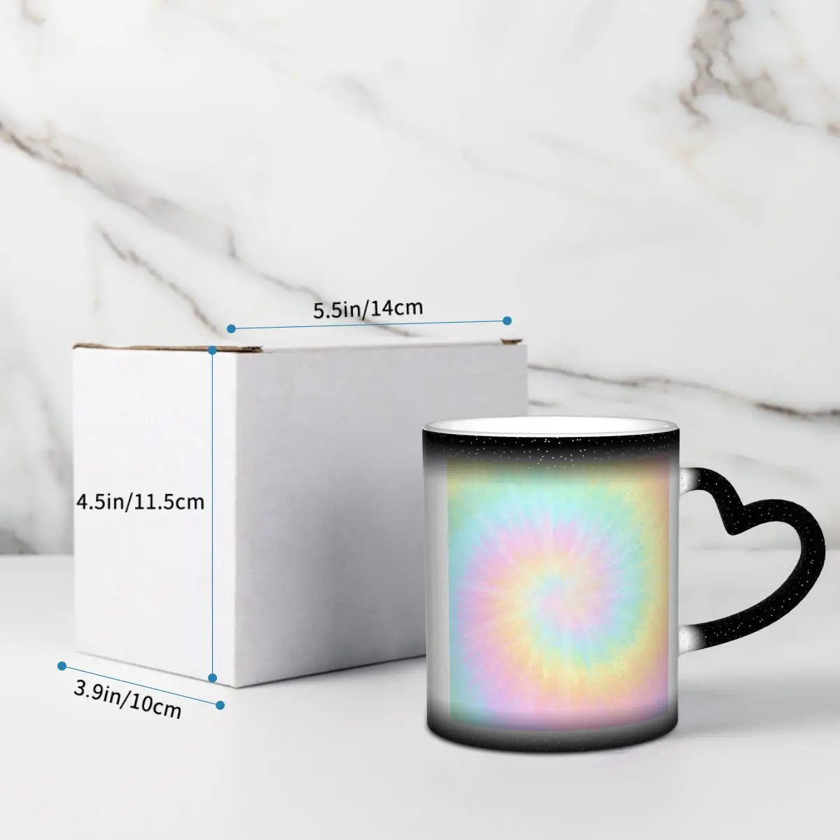 タイダイパステル壁紙マグカップ面白いセラミックコーヒーカップ - Wallpaper Coffee And Tea のレビューと価格