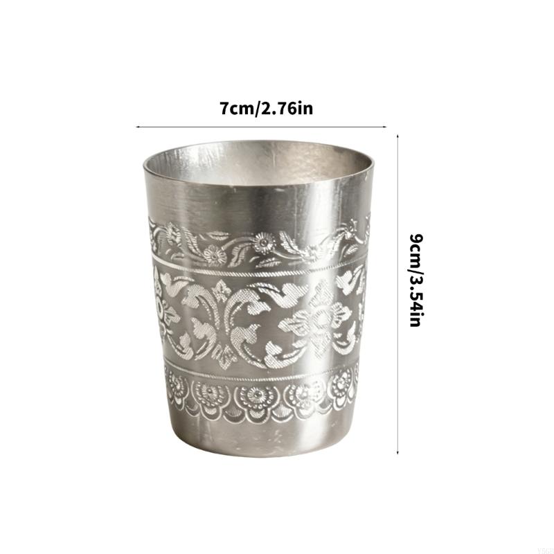 タイスタイルの錫カップタイの伝統的なデザインのドリンクカップ - Coffee Tea Thai のレビューと価格
