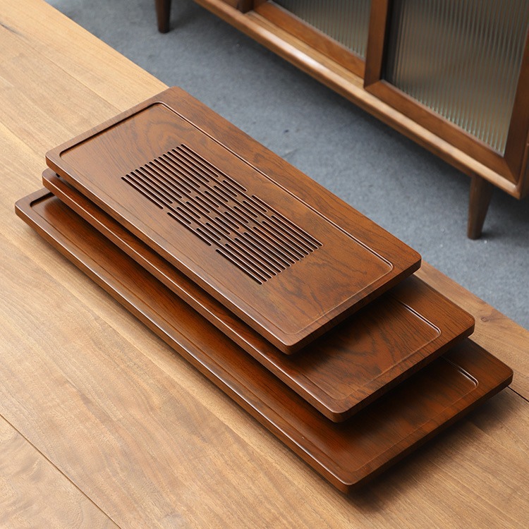 シンプルなスタイルナン竹花梨色収納排水兼用ティートレイティー - Bamboo Tea Tray のレビューと価格
