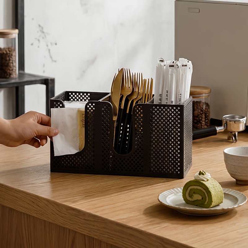 キッチンコーヒーバーメッシュ収納ラック3コンパートメント使い - Coffee Tea Paper Cups のレビューと価格