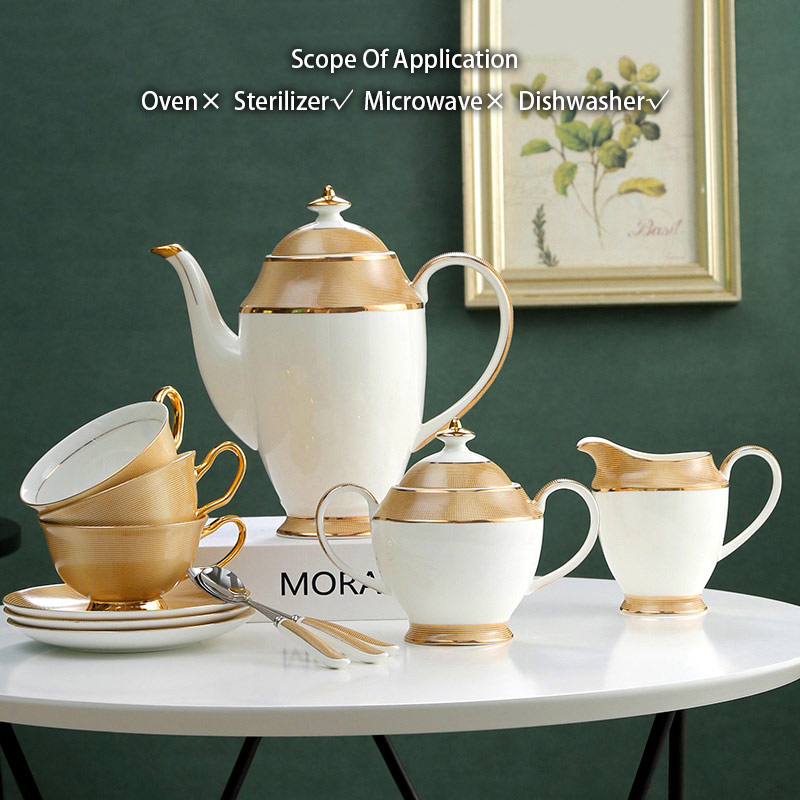 豪華な磁器のコーヒーセット,金の骨,セラミックカップ,シュガ - Coffee Tea Sugar Set のレビューと価格