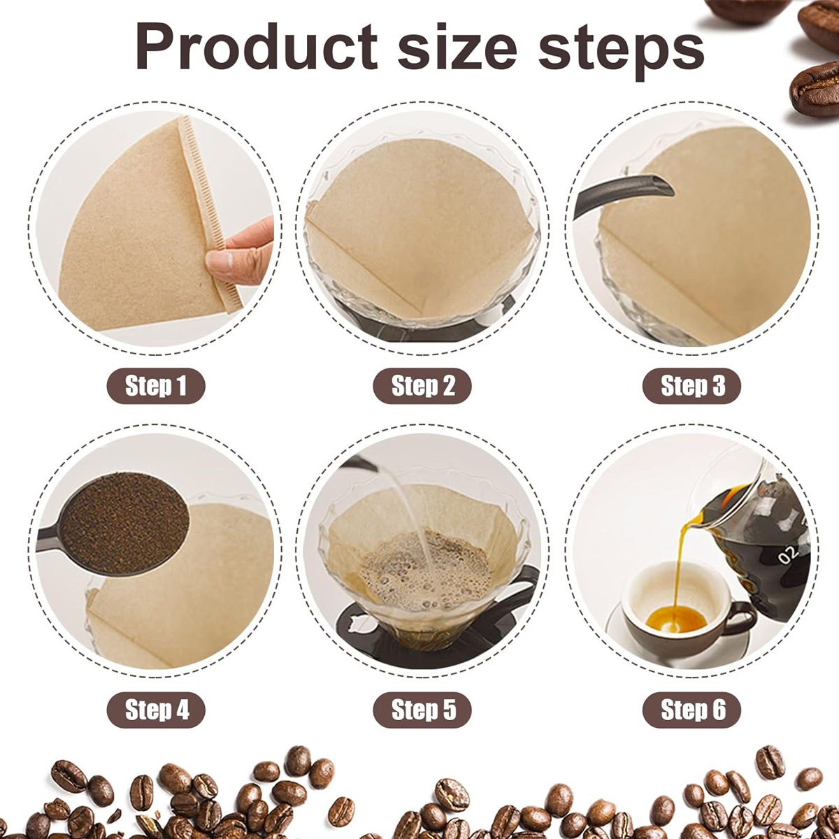 100/200枚入り コーン型コーヒーフィルター 1-2/1 - Coffee Tea Paper Cups のレビューと価格