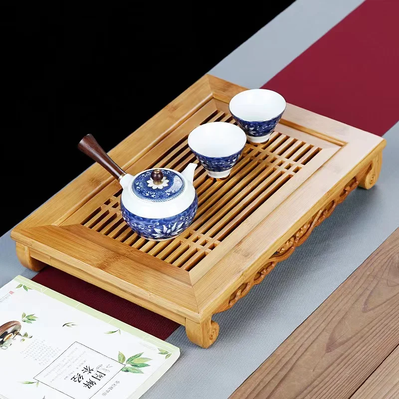 中国の天然竹ティートレイ,水収納,カンフーティーセット,家庭 - Bamboo Tea Tray のレビューと価格