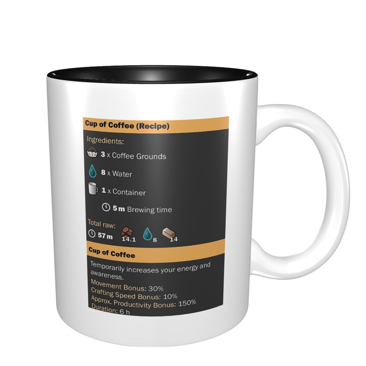 カップオブコーヒー（レシピ）マグカップ 面白いセラミックコー - Coffee Tea Recipe のレビューと価格