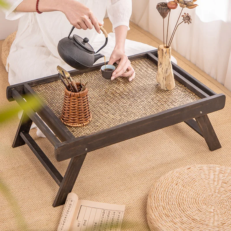 タイ無垢材出窓テーブル日本の畳小さなコーヒーテーブルクリエイ - Coffee Tea Thai のレビューと価格