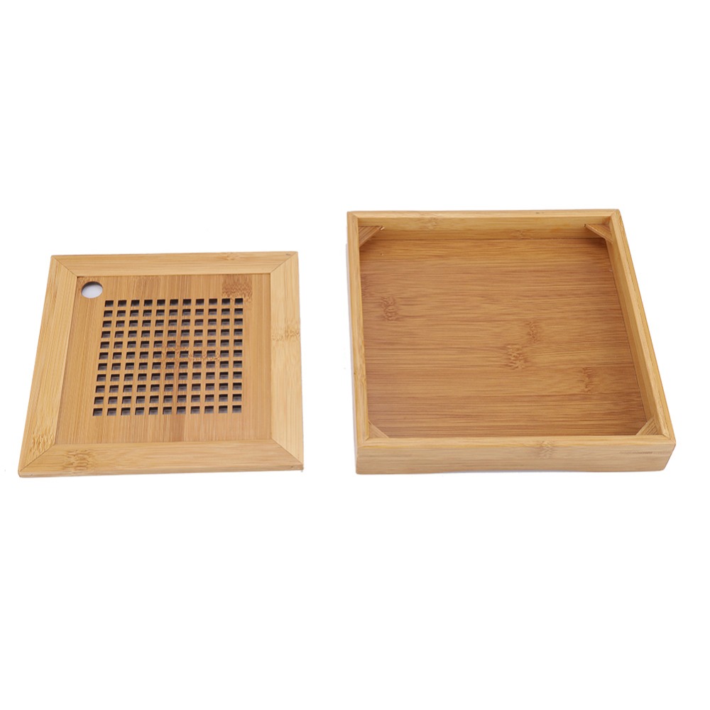 正方形デザインのカンフーティートレイ ミニサイズ 伝統的な中 - Bamboo Tea Tray のレビューと価格