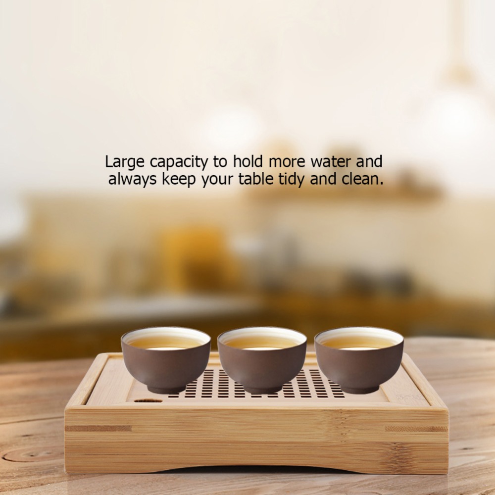 正方形デザインのカンフーティートレイ ミニサイズ 伝統的な中 - Bamboo Tea Tray のレビューと価格