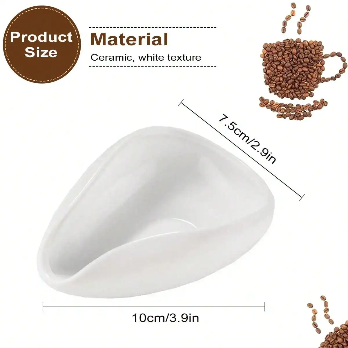 Leeseph コーヒー豆投与カップ、ピュアホワイトセラミッ - Coffee Tea Gift のレビューと価格