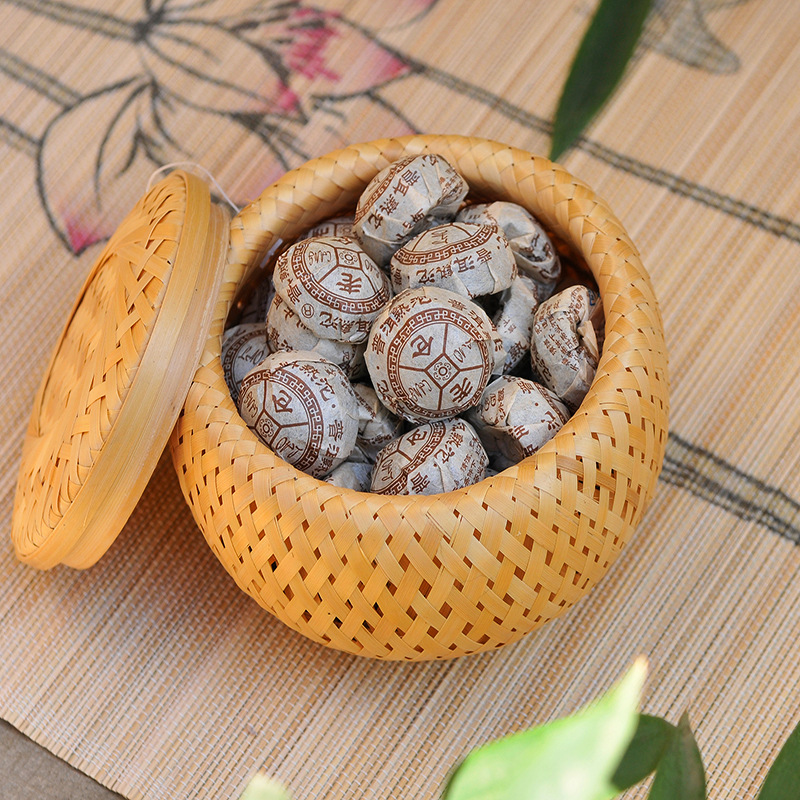 竹編み小さなバスケット二層中空小さなミニボックス竹編み包装箱 - Bamboo Tea Tray のレビューと価格