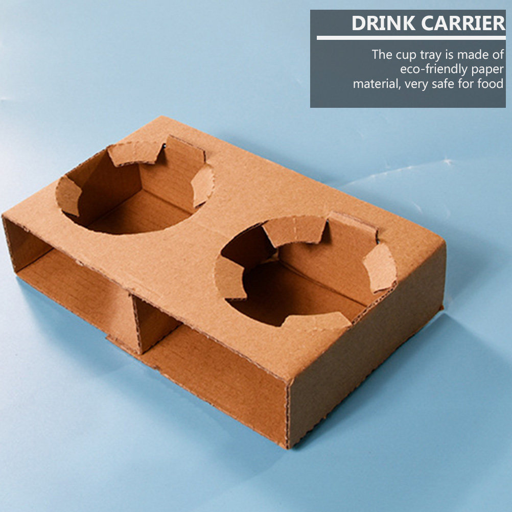10 個環境に優しい生分解性紙ドリンクキャリアトレイコーヒー - Coffee Tea Paper Cups のレビューと価格