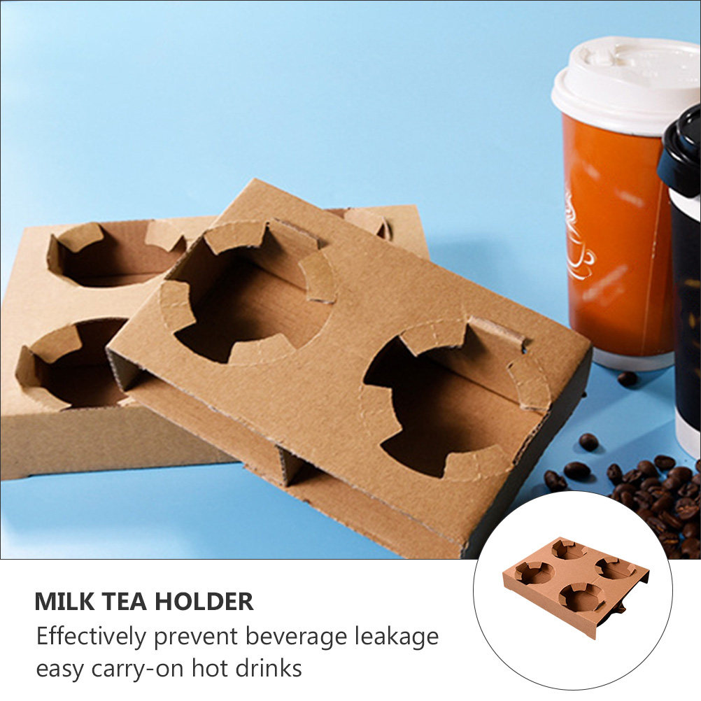 10 個環境に優しい生分解性紙ドリンクキャリアトレイコーヒー - Coffee Tea Paper Cups のレビューと価格