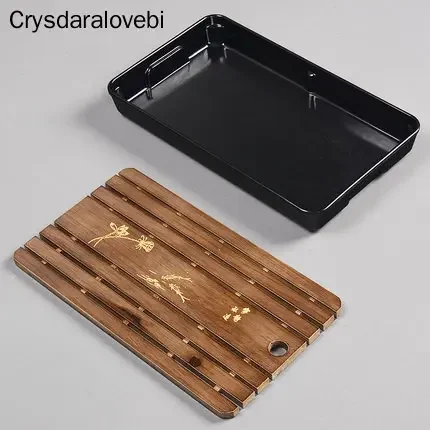 茶器セット、竹製茶盆、メラミン茶台、水受け付き茶器セット、中 - Bamboo Tea Tray のレビューと価格