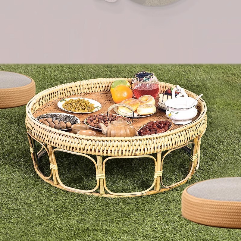 プラスチック籐コーヒーテーブルラウンドタイ家庭用エンドテーブ - Coffee Tea Thai のレビューと価格
