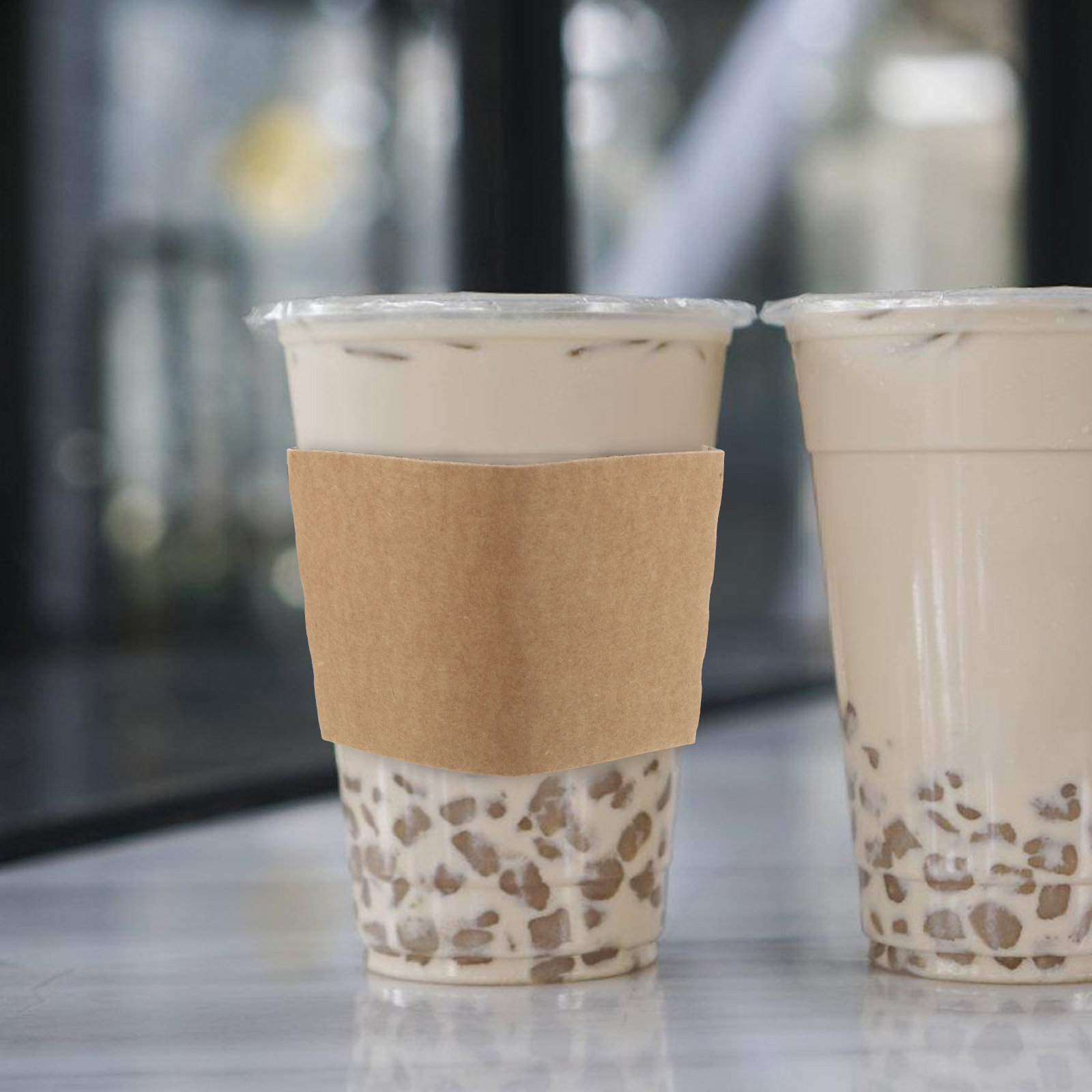 100 個クラフト紙カップスリーブ段ボール紙製使い捨て耐熱保 - Coffee Tea Paper Cups のレビューと価格
