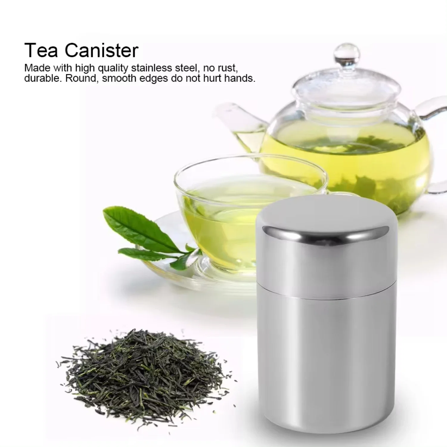 ステンレス製茶葉缶キャニスター容器 家庭用キッチンキャニスタ - Coffee Tea Sugar Set のレビューと価格