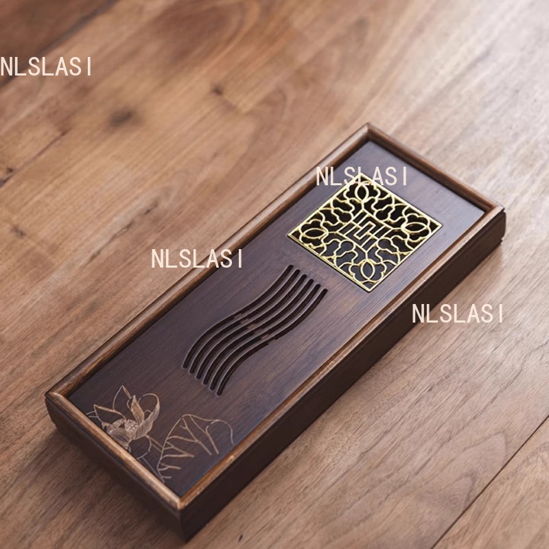 蓮竹乾燥浸漬プレート中国風茶盆水貯蔵排水デスクトップトレイ茶 - Bamboo Tea Tray のレビューと価格