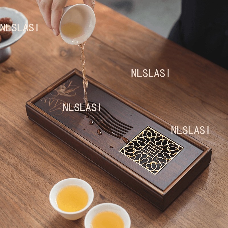 蓮竹乾燥浸漬プレート中国風茶盆水貯蔵排水デスクトップトレイ茶 - Bamboo Tea Tray のレビューと価格