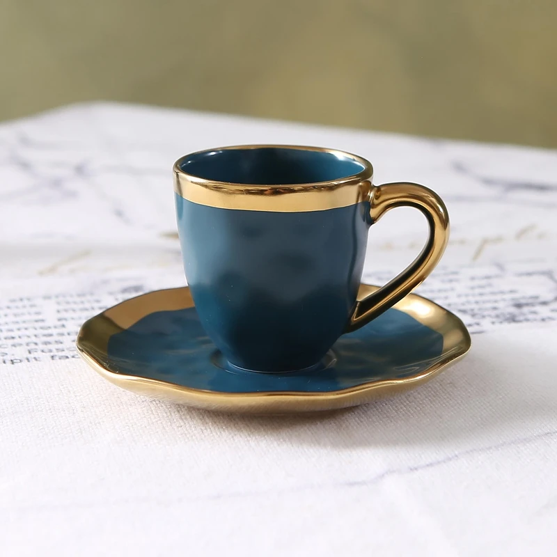 イタリアンカラー釉薬セラミック製小型コーヒーカップ＆プレート - Coffee Tea Sugar Set のレビューと価格