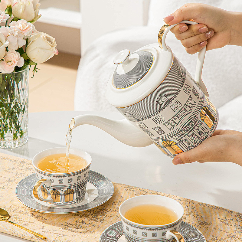 ヨーロッパの建築用カップアンドソーサー,コーヒーマグ,フレン - Coffee Tea Sugar Set のレビューと価格