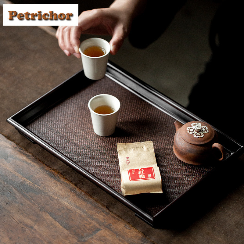 日本製籐竹織りティートレイスナックプレートコーヒー収納ボード - Bamboo Tea Tray のレビューと価格