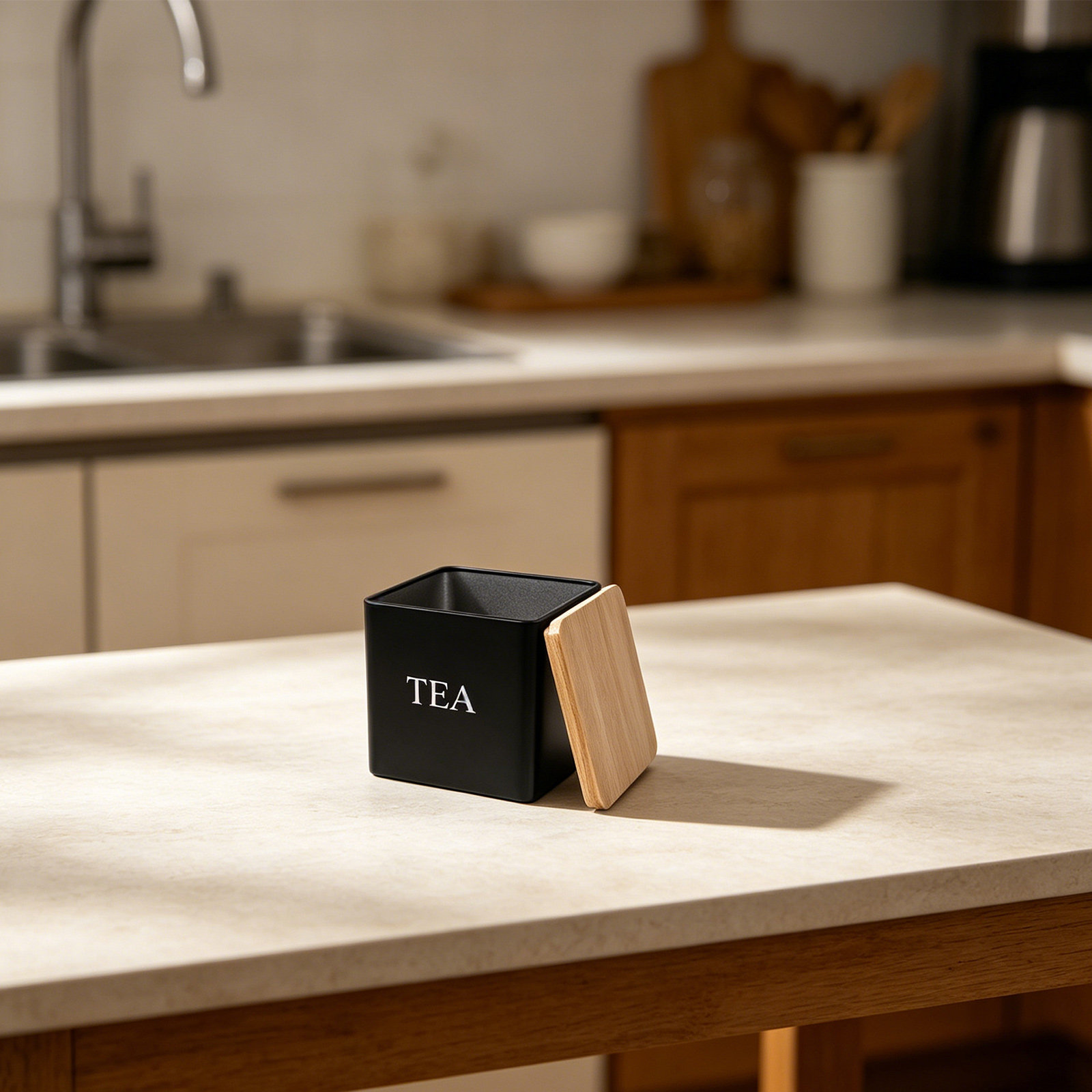 3個入り金属製茶葉・コーヒー・砂糖キャニスターセット、竹製蓋 - Coffee Tea Sugar Set のレビューと価格